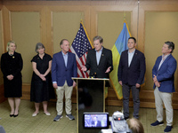 US Ambassador to Ukraine Bridget A. Brink, US Congresswoman Betty McCollum, US Congressman John Joyce, Chairman of the House Permanent Selec...