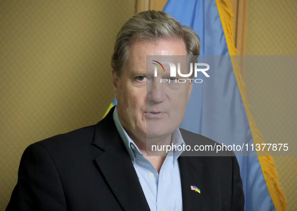 Mike Turner, Chairman of the House Permanent Select Committee on Intelligence, is being pictured during a briefing held as part of the visit...