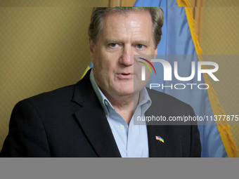 Mike Turner, Chairman of the House Permanent Select Committee on Intelligence, is being pictured during a briefing held as part of the visit...