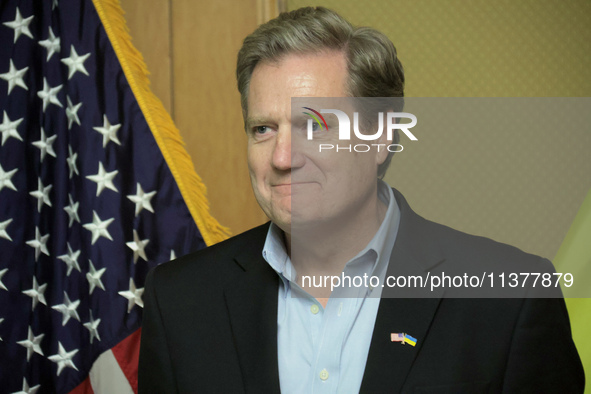 Mike Turner, Chairman of the House Permanent Select Committee on Intelligence, is being pictured during a briefing held as part of the visit...