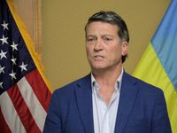 US Congressman Ronny Jackson is attending a briefing during the visit of the bipartisan delegation from the US House of Representatives in K...