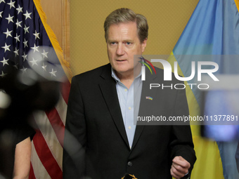 Mike Turner, Chairman of the House Permanent Select Committee on Intelligence, is being pictured during a briefing held as part of the visit...