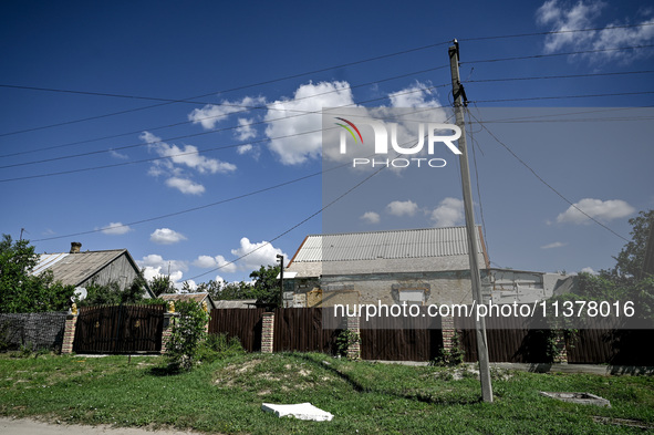 Houses are being pictured in the rural settlement of Stepnohirsk, which is being shelled daily by Russian troops as the team of Zaporizhzhia...