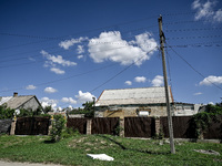 Houses are being pictured in the rural settlement of Stepnohirsk, which is being shelled daily by Russian troops as the team of Zaporizhzhia...