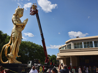 Pooja and grand abhishekam are celebrating the 8th anniversary of the installation of the 50-foot tall statue of Lord Hanuman at the Vishnu...