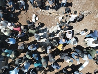 Syrians participated in the funeral of a man killed during clashes with Turkish forces in Afrin, northern Syria, on July 2, 2024. Four peopl...