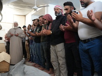 Syrians participated in the funeral of a man killed during clashes with Turkish forces in Afrin, northern Syria, on July 2, 2024. Four peopl...