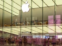 People are experiencing Apple products at an Apple product store in Hangzhou, China, on June 18, 2024. On July 2, 2024, Apple's Vision Pro s...