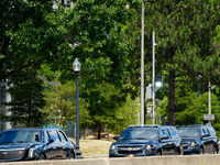 President Biden's motorcade is triggering an automatic red light traffic camera in Washington, DC, on July 2, 2024, one day after the Suprem...