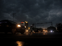 Monsoon rain clouds hover in the sky before a downpour in Bhubaneswar, the capital city of Odisha, an eastern Indian state. The monsoon has...