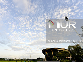 A spectacular ''fish scale Cloud'' is appearing at a stadium in Chaohu, China, on July 5, 2024. (