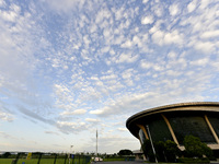 A spectacular ''fish scale Cloud'' is appearing at a stadium in Chaohu, China, on July 5, 2024. (