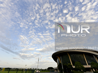 A spectacular ''fish scale Cloud'' is appearing at a stadium in Chaohu, China, on July 5, 2024. (