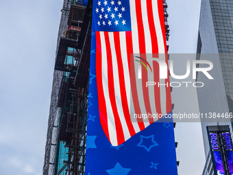 Times Square on Independence Day In New York, United States on America on July 4th, 2024.
 (