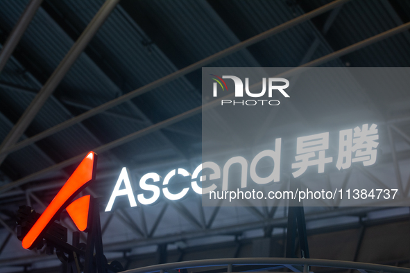 The logo of Huawei Ascend is being seen at the World Artificial Intelligence Conference at the Shanghai World Expo Exhibition Center in Shan...