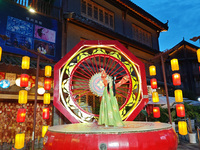 Tourists are enjoying Tea Horse Ancient City in Pu'er, Yunnan province, China, on July 1, 2024. (