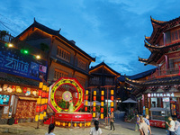 Tourists are enjoying Tea Horse Ancient City in Pu'er, Yunnan province, China, on July 1, 2024. (