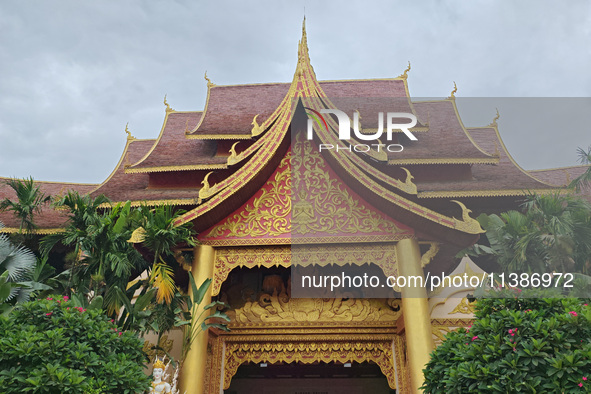 Tourists are enjoying the scenery in the Manting Imperial Garden in Xishuangbanna, China, on July 3, 2024. 