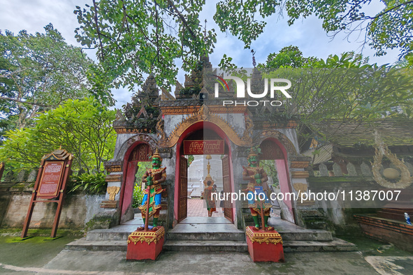 The General Buddhist Temple is standing in Xishuangbanna, China, on July 3, 2024. 