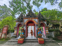 The General Buddhist Temple is standing in Xishuangbanna, China, on July 3, 2024. (