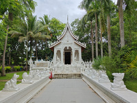 The General Buddhist Temple is standing in Xishuangbanna, China, on July 3, 2024. (