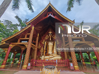 The General Buddhist Temple is standing in Xishuangbanna, China, on July 3, 2024. (