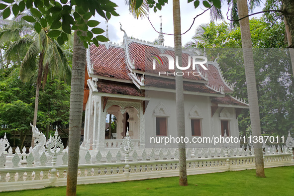 The General Buddhist Temple is standing in Xishuangbanna, China, on July 3, 2024. 