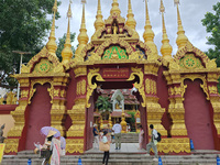 The General Buddhist Temple is standing in Xishuangbanna, China, on July 3, 2024. (