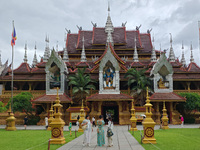 The General Buddhist Temple is standing in Xishuangbanna, China, on July 3, 2024. (