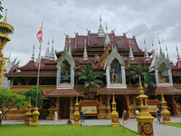 The General Buddhist Temple is standing in Xishuangbanna, China, on July 3, 2024. (