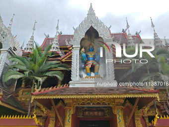 The General Buddhist Temple is standing in Xishuangbanna, China, on July 3, 2024. (