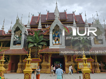 The General Buddhist Temple is standing in Xishuangbanna, China, on July 3, 2024. (