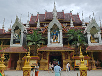 The General Buddhist Temple is standing in Xishuangbanna, China, on July 3, 2024. (