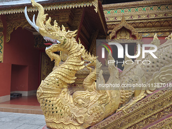 The General Buddhist Temple is standing in Xishuangbanna, China, on July 3, 2024. (