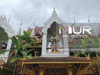 The General Buddhist Temple is standing in Xishuangbanna, China, on July 3, 2024. (