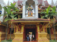 The General Buddhist Temple is standing in Xishuangbanna, China, on July 3, 2024. (