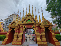 The General Buddhist Temple is standing in Xishuangbanna, China, on July 3, 2024. (