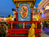 Many devotees are offering prayers at the Jagannath Temple on the eve of Lord Jagannath's 147th Rath Yatra in Ahmedabad, India, on Saturday....