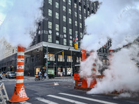  Steam vents in Manhattan, New York, United States of America, on July 6th, 2024.
 (