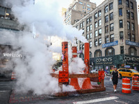  Steam vents in Manhattan, New York, United States of America, on July 6th, 2024.
 (