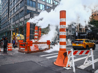  Steam vents in Manhattan, New York, United States of America, on July 6th, 2024.
 (