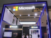 The Microsoft Pavilion is being showcased at the 2024 WAIC in Shanghai, China, on July 7, 2024. (