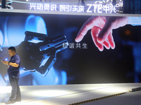 ZTE is exhibiting at the 2024 WAIC in Shanghai, China, on July 7, 2024. (