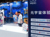 The VR Meta-Universe Gaming Experience Hall is being showcased at the 2024 WAIC in Shanghai, China, on July 7, 2024. (