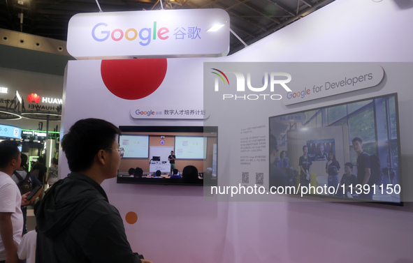 Google Pavilion is participating in the 2024 WAIC in Shanghai, China, on July 7, 2024. 