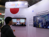 Google Pavilion is participating in the 2024 WAIC in Shanghai, China, on July 7, 2024. (