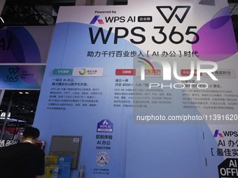 Visitors are visiting the WPS AI 2.0 version launched by Kingsoft Office at the 2024 World Artificial Intelligence Conference in Shanghai, C...