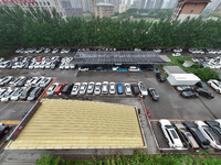 Charging stations are filling with charging vehicles in Shenyang, China, on July 8, 2024. It is understood that the charging station is sett...