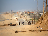 A picture is showing smoke billowing during Israeli bombardment on Gaza City in Nuseirat, in the central Gaza Strip, on July 8, 2024, amid t...