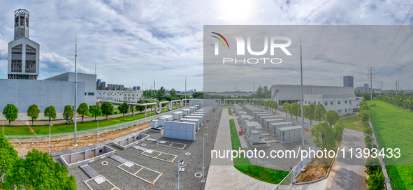 A photo is showing the GCL Jiangning 50 MW /100 MWH energy storage plant in Nanjing, China, on July 8, 2024. 